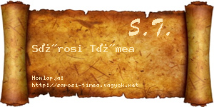Sárosi Tímea névjegykártya