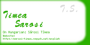 timea sarosi business card